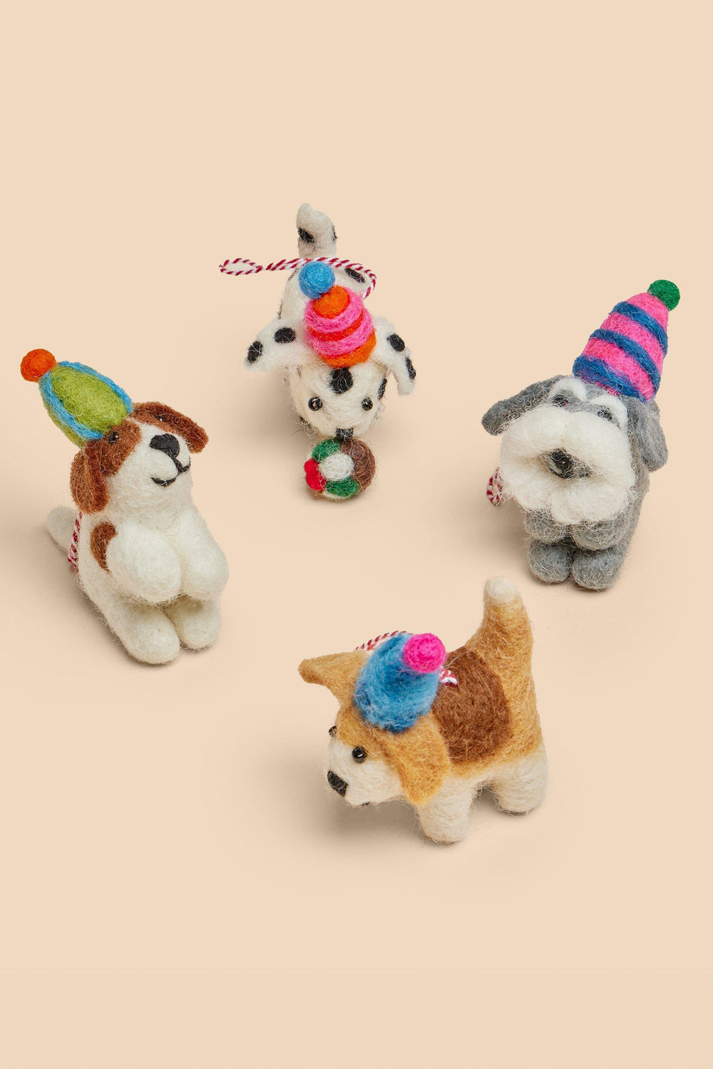 White Stuff 441194 White MLT Party Dogs Egg Box Decoration - Shirley Allum Boutique