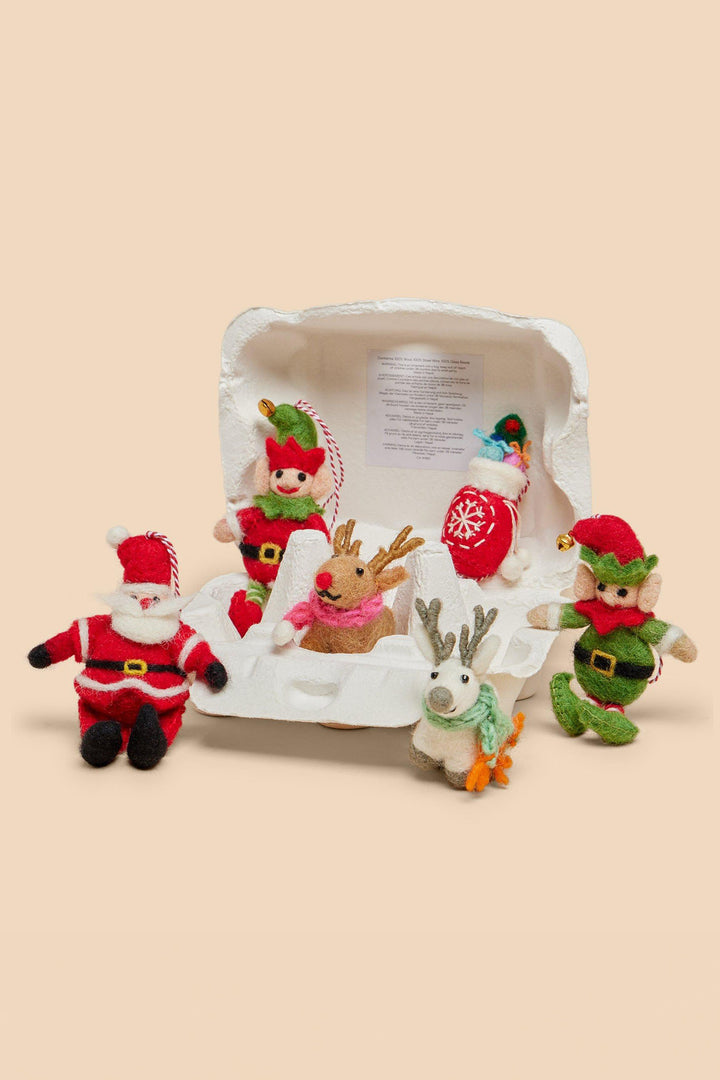 White Stuff 441195 Red MLT Santa Delivery Egg Box - Shirley Allum Boutique