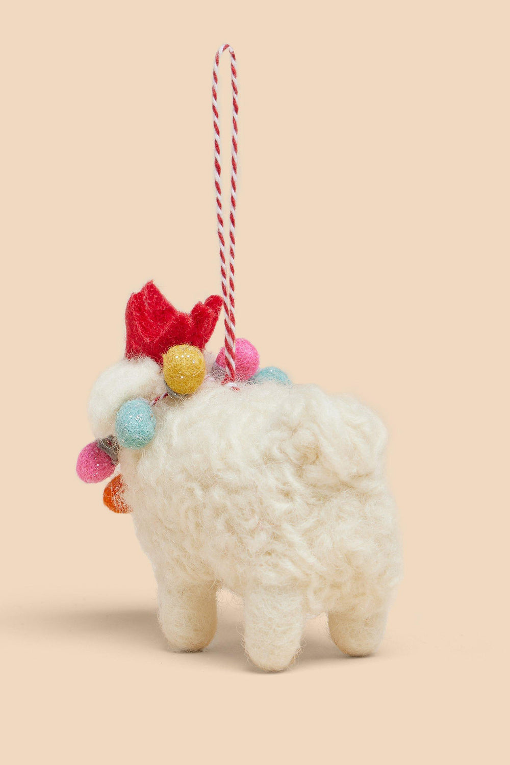 White Stuff 441211 White MLT Fairy Lights Sheep Hanging Decoration - Shirley Allum Boutique