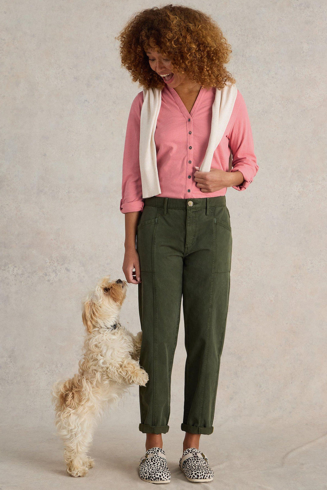 White Stuff Annie Textured Shirt Dusky Pink 441852 - Shirley Allum Boutique