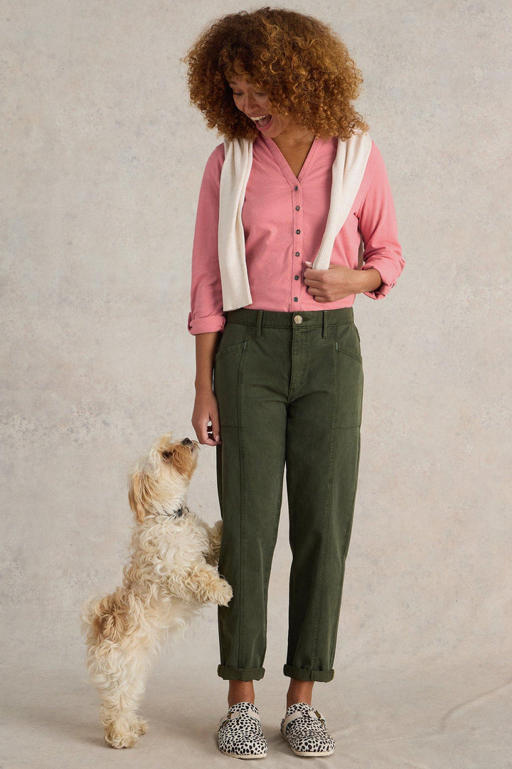 White Stuff Annie Textured Shirt Dusky Pink 441852 - Shirley Allum Boutique