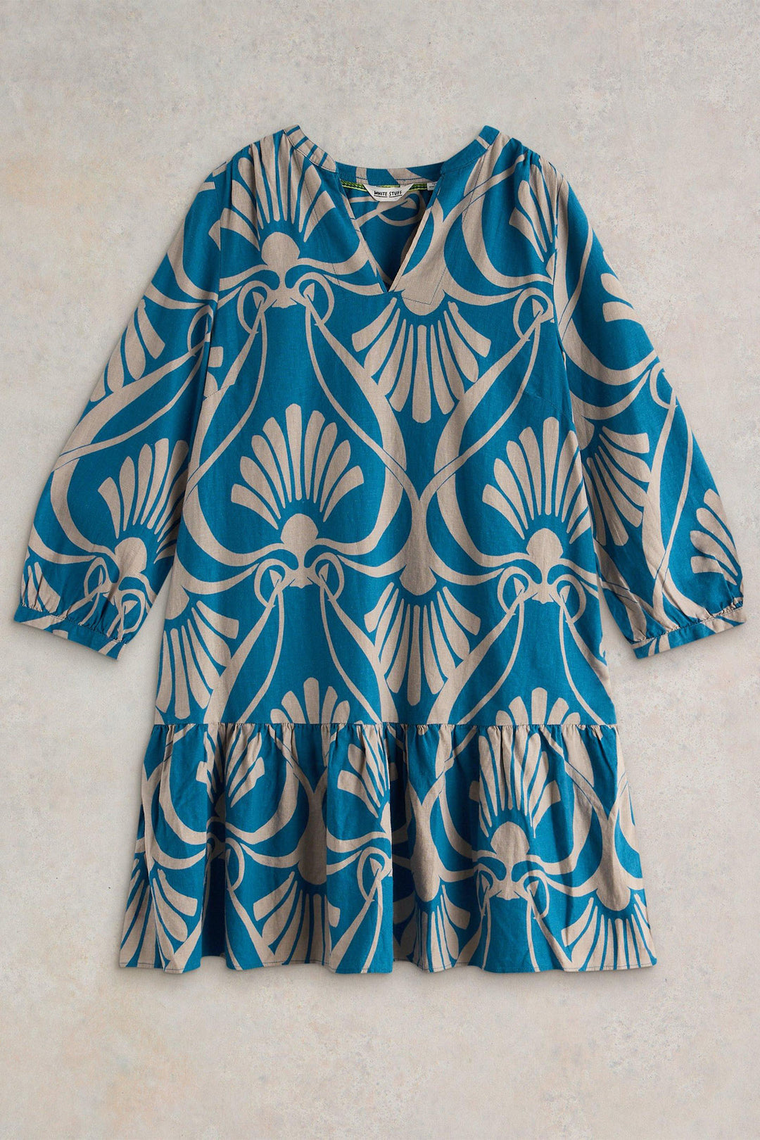White Stuff Dress Otto Linen Blend Blue Print 442725 4B739F Shirley Allum Boutique White Stuff Dress Otto Linen Blend Blue Print 442725 4B739F Shirley Allum Boutique