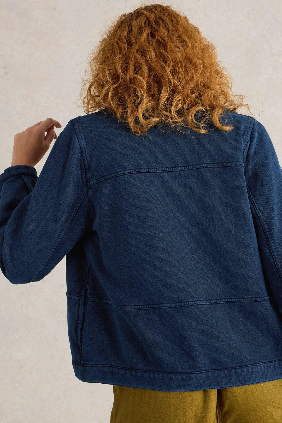 White Stuff Jacket Camille Jersey Mid Denim Blue 442691 - Shirley Allum Boutique