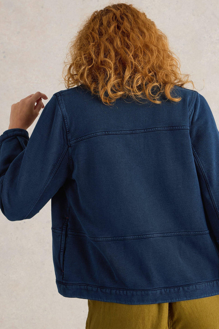 White Stuff Jacket Camille Jersey Mid Denim Blue 442691 - Shirley Allum Boutique
