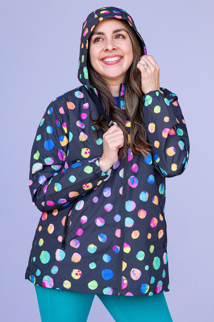 Wilderly CLR-NPO Night Navy Polka Classic Raincoat