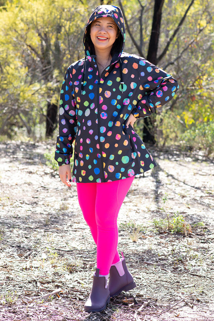 Wilderly CLR-NPO Night Navy Polka Classic Raincoat