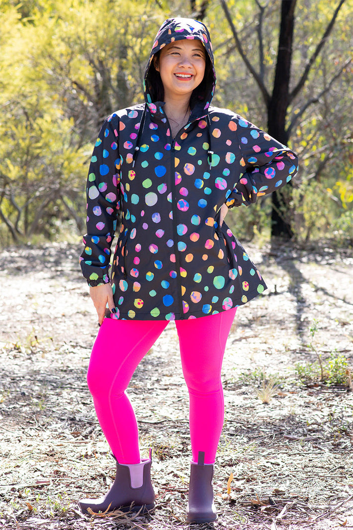 Wilderly CLR-NPO Night Navy Polka Classic Raincoat