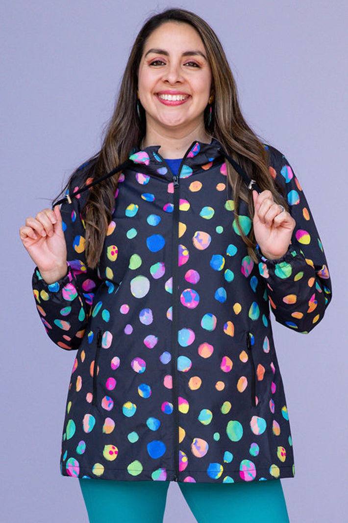 Wilderly CLR-NPO Night Navy Polka Classic Raincoat