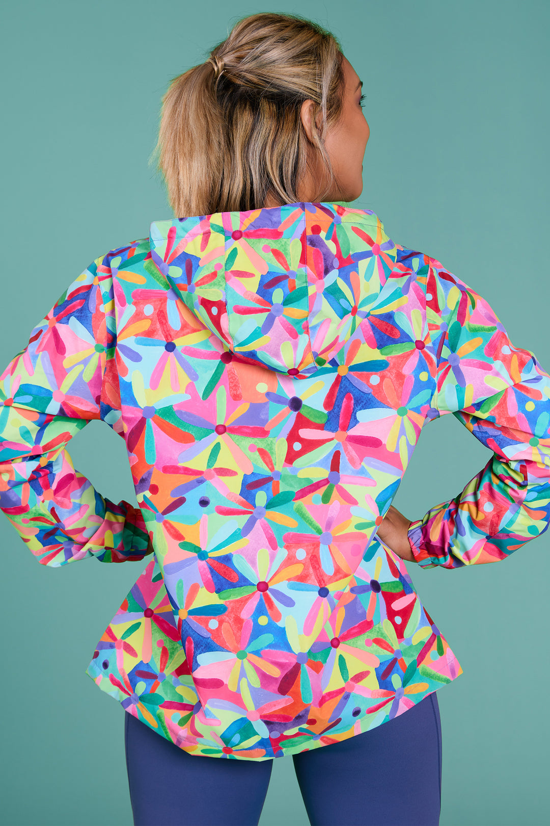 Wilderly CLR-RDA Multicolour Rainbow Daisies Classic Raincoat