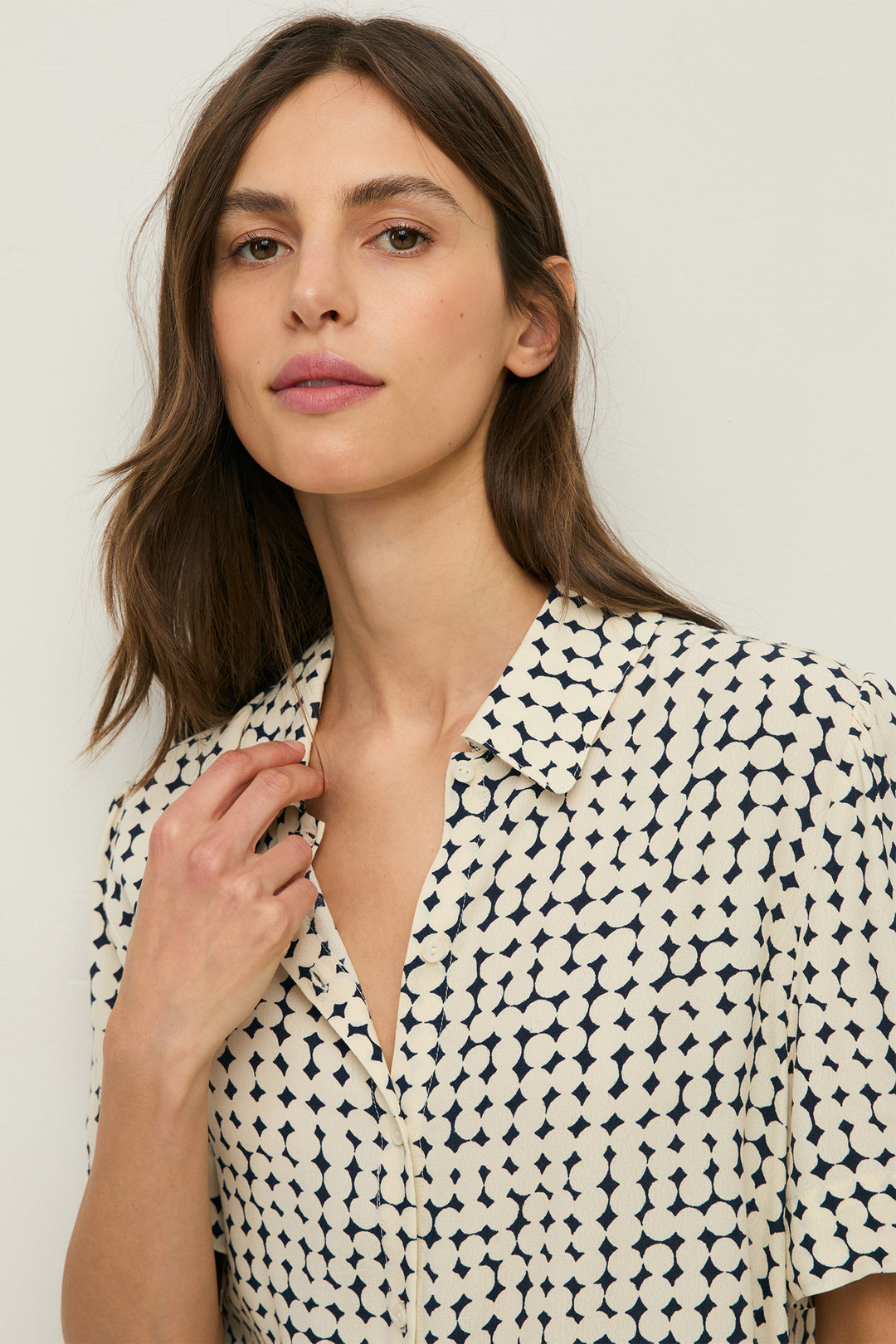 Yerse 44828 Navy Dots Short Sleeve Shirt IPANEMA44