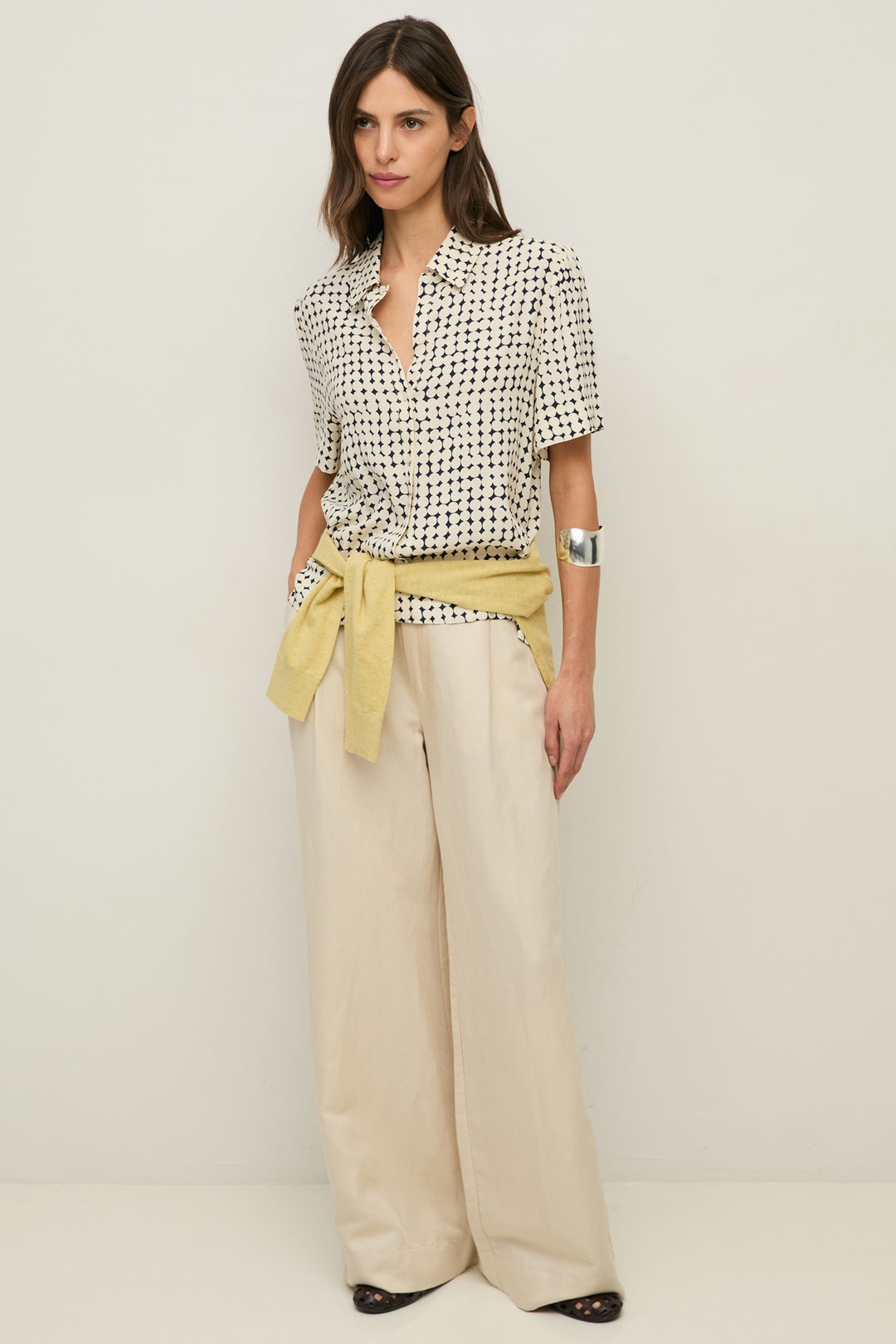 Yerse 44828 Navy Dots Short Sleeve Shirt IPANEMA44