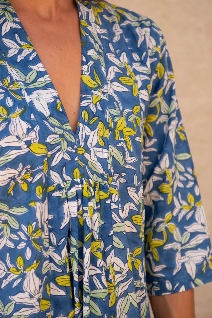 Zen Ethic VR6157 Mia Blue Figuieres Organic Cotton Dress