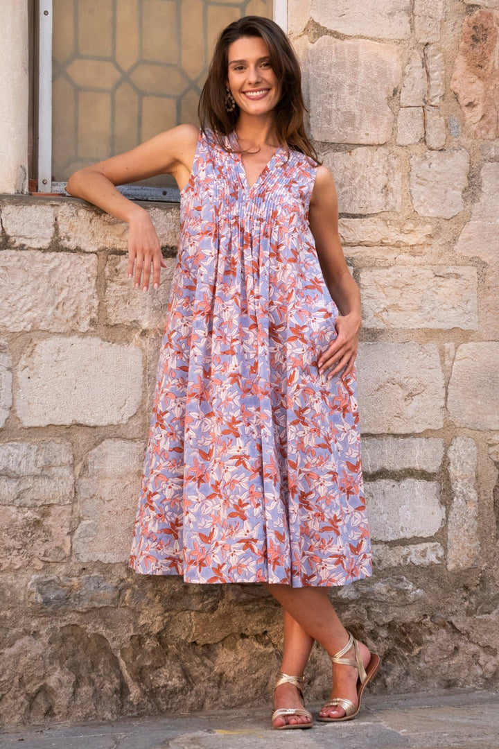 Zen Ethic VR6314 Amy Lilac Figuieres Organic Cotton Dress