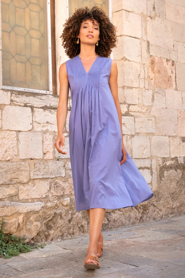 Zen Ethic VR6404 Amy Lilac Cotton Dress