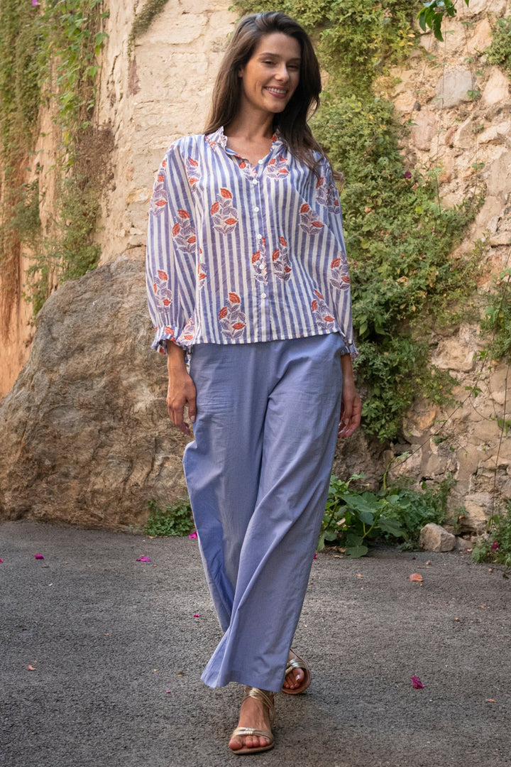 Zen Ethic VT6136 June Lilac Beaulieu Stripe Shirt