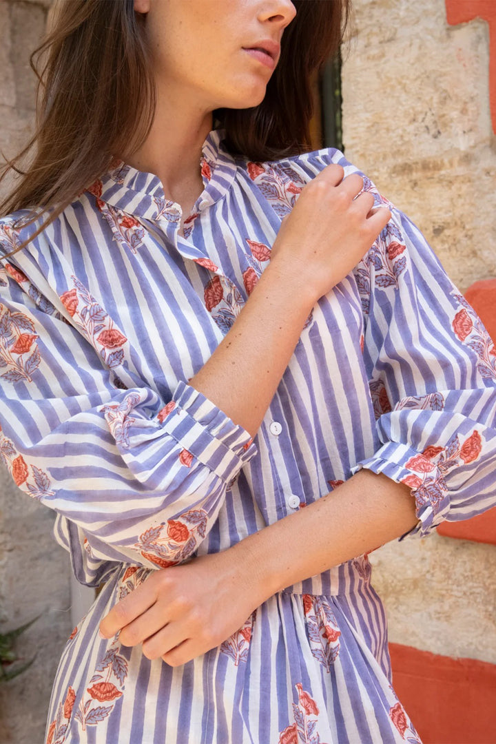 Zen Ethic VT6136 June Lilac Beaulieu Stripe Shirt