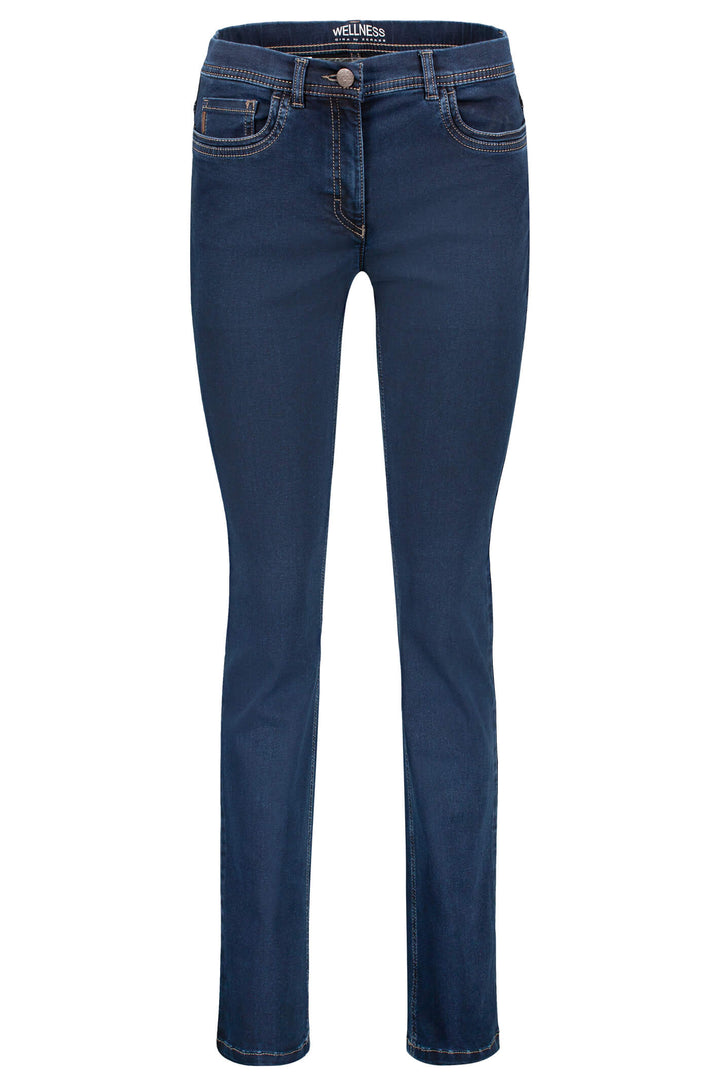 Zerres Gina 1207-571 06 Blue Straight Leg 5 Pocket Jeans - Shirley Allum Boutique