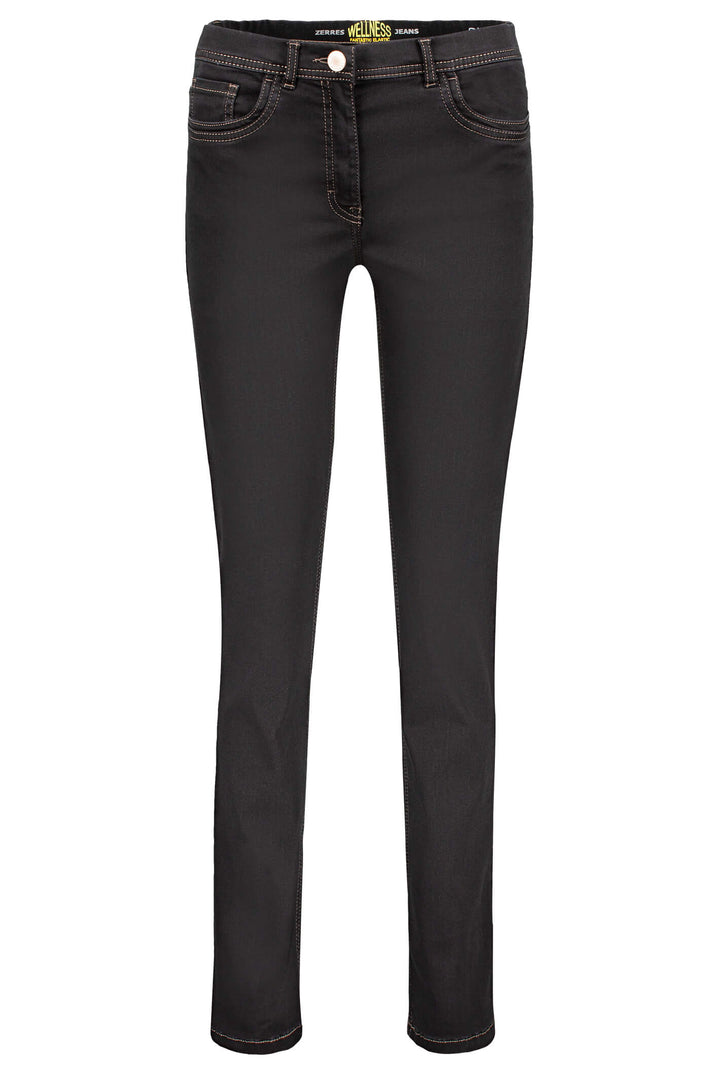 Zerres Gina 1207-571 09 Black Straight Leg 5 Pocket Jeans - Shirley Allum Boutique