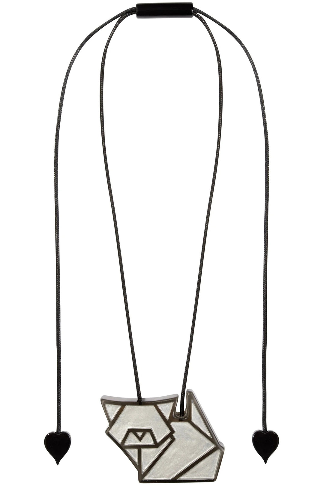 Zsiska Origami Silver Cat Pendant Necklace 9440203S00PQ00