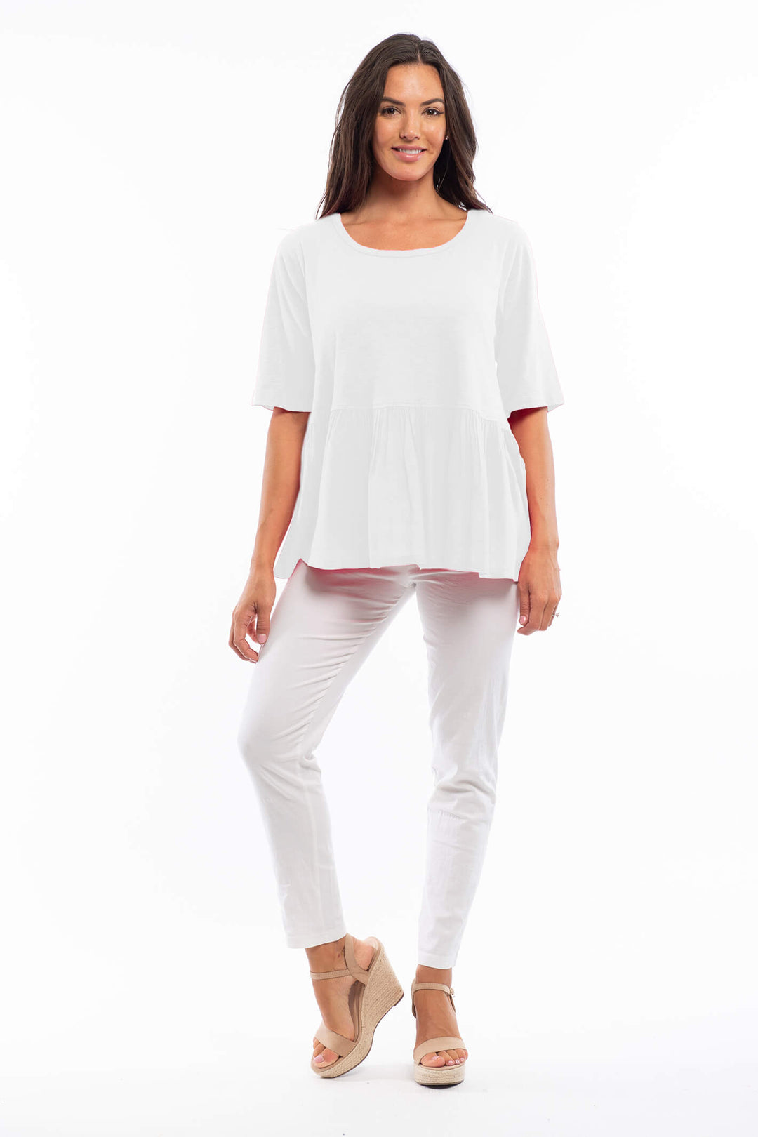 Orientique 12213 White Knit Top