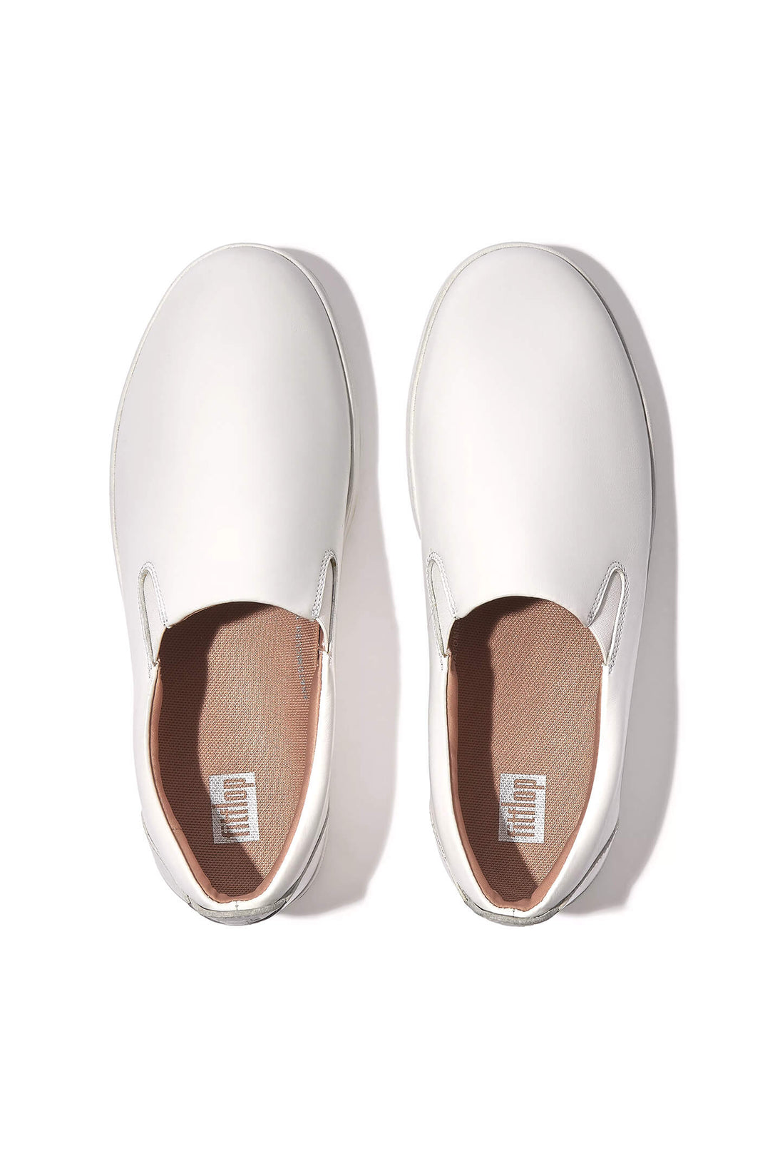 Fitflop Rally FC7-194 Leather Slip-On Skate Urban White Trainer - Shirley Allum Boutique
