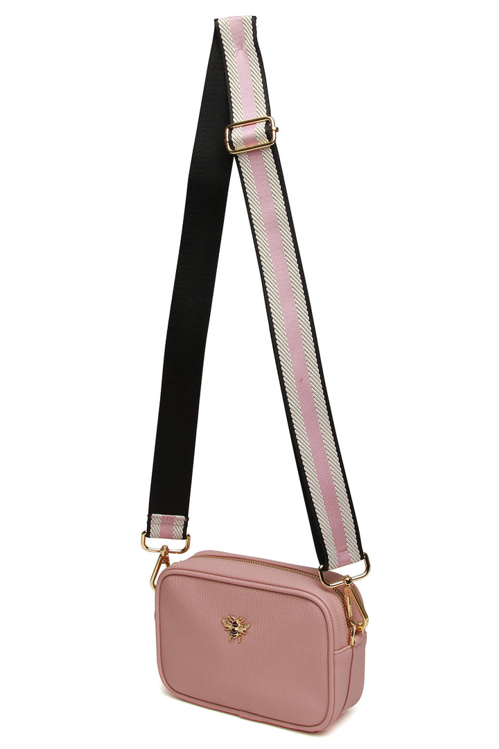 Alice Wheeler AW5762 Pink Mini Mayfair With Webbing Strap Bag - Shirley Allum Boutique