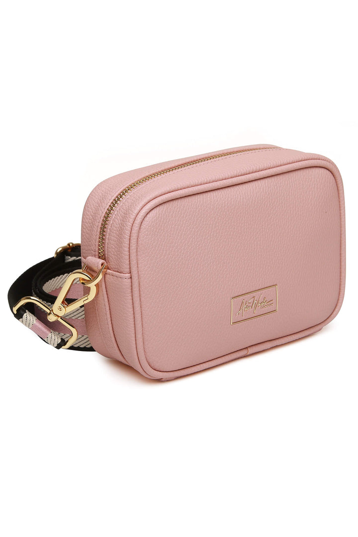 Alice Wheeler AW5762 Pink Mini Mayfair With Webbing Strap Bag - Shirley Allum Boutique