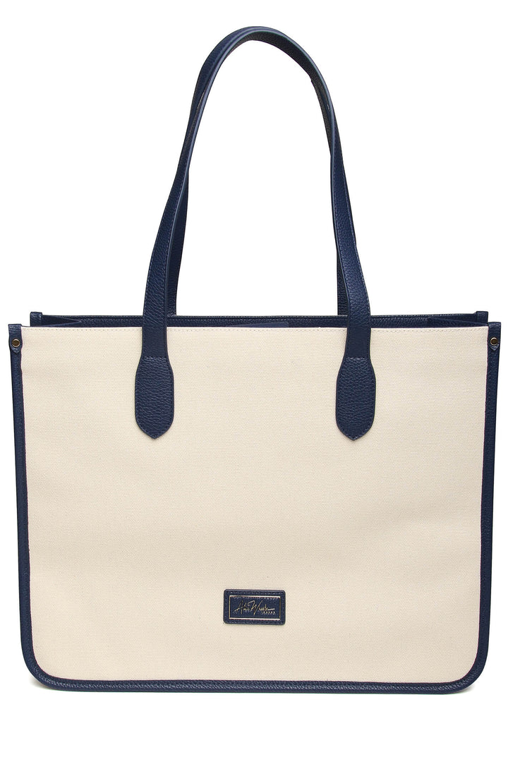 Alice Wheeler AW5776 Navy Kingston Canvas Tote Bag - Shirley Allum Boutique