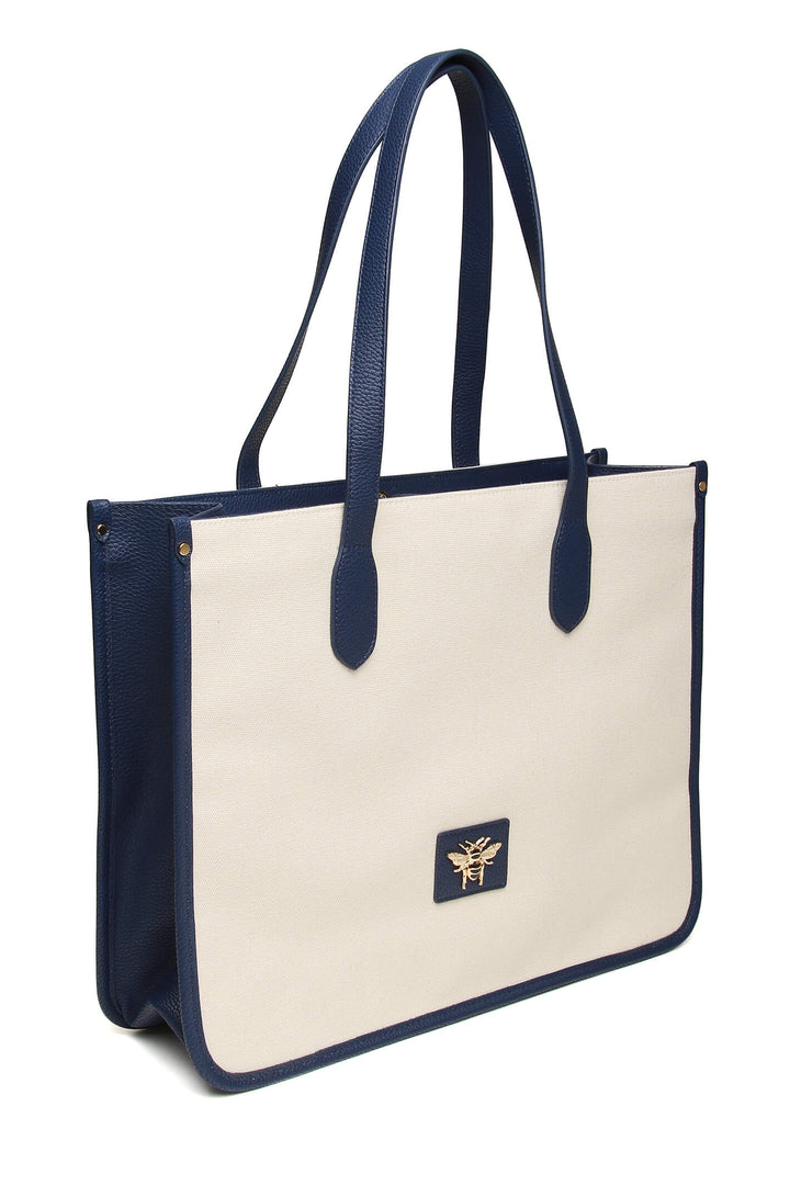 Alice Wheeler AW5776 Navy Kingston Canvas Tote Bag - Shirley Allum Boutique