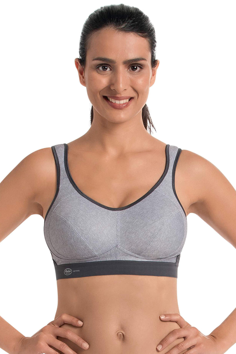 Anita 5527.254 Active Extreme Control Heather Grey Sports Bra - Shirley Allum Boutique