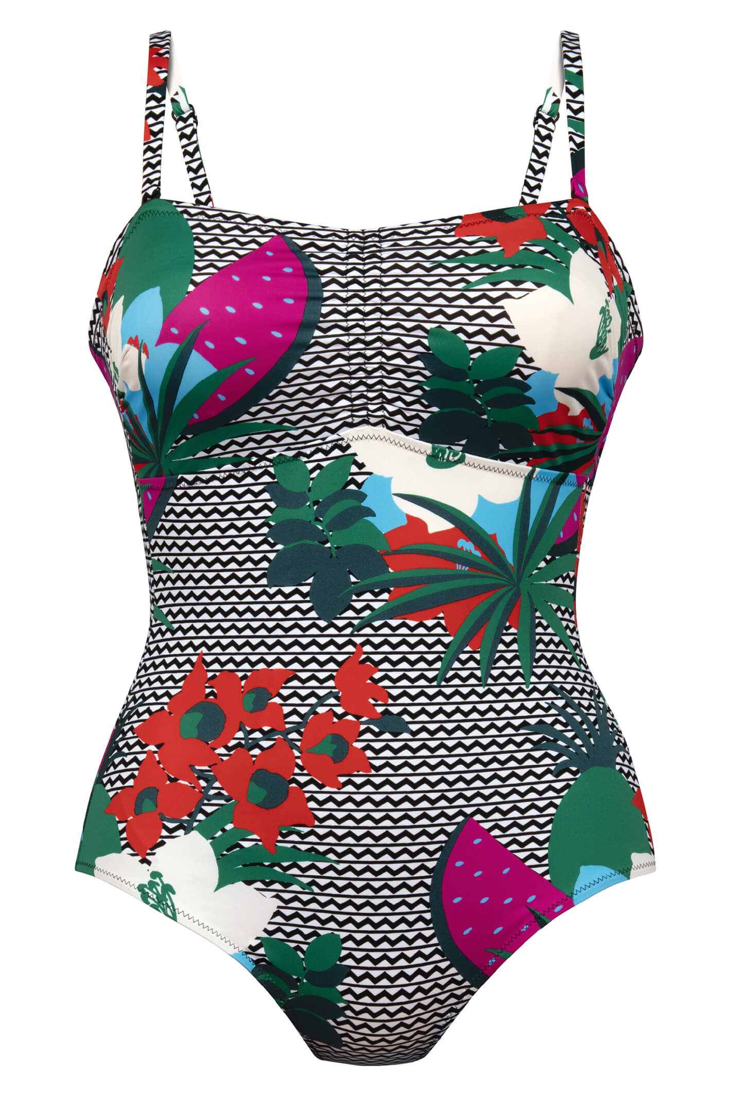 Vargas♡ロリータswim wear Anita Care Mastectomy Swimsuit White Santa Patterned M2-6232