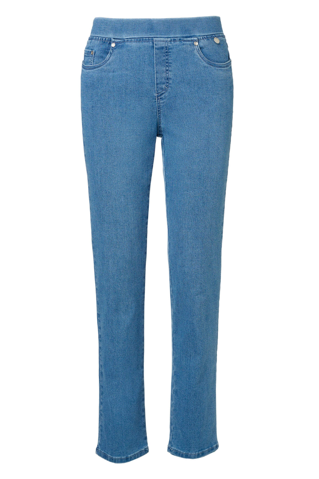 Anna Montana 1001 Blue Summer Stone Wash 47 Jump In Pull On Jeans - Shirley Allum Boutique