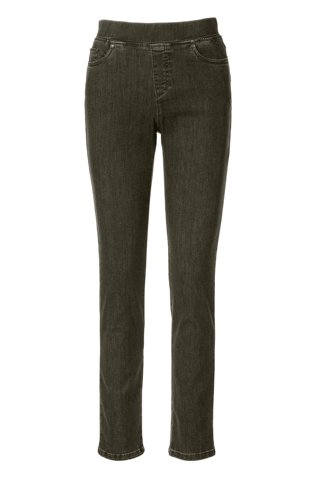 Anna Montana 1002 Angelika 141 Khaki Slim Fit Pull On Jeans - Shirley Allum Boutique