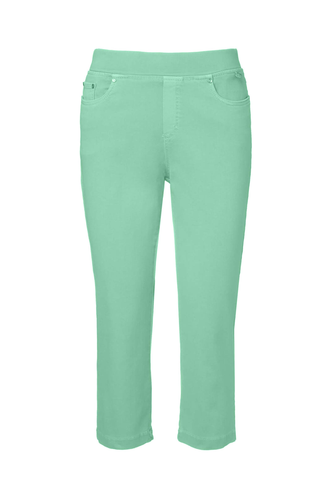 Anna Montana Angelika 1016 Jade Green Jump In Pull On Cropped Jeans - Shirley Allum Boutique
