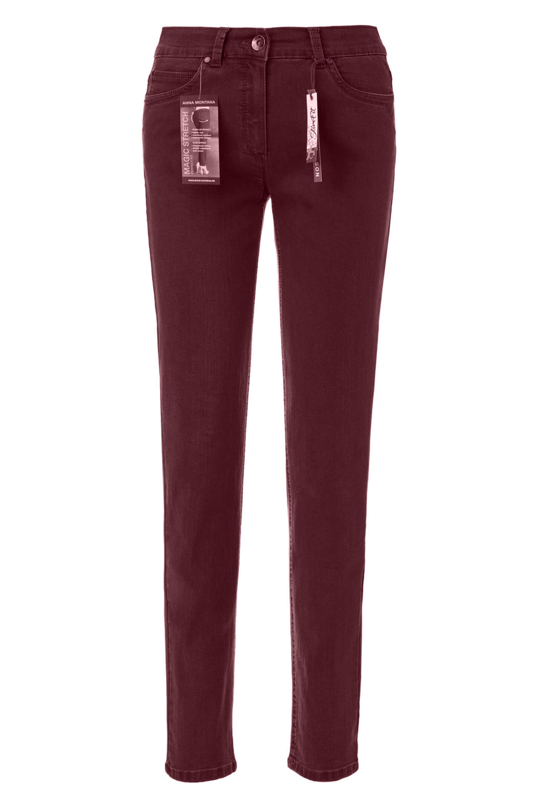 Anna Montana Angelika 1975 Barolo Plum Magic Stretch Slim Fit Jeans - Shirley Allum Boutique