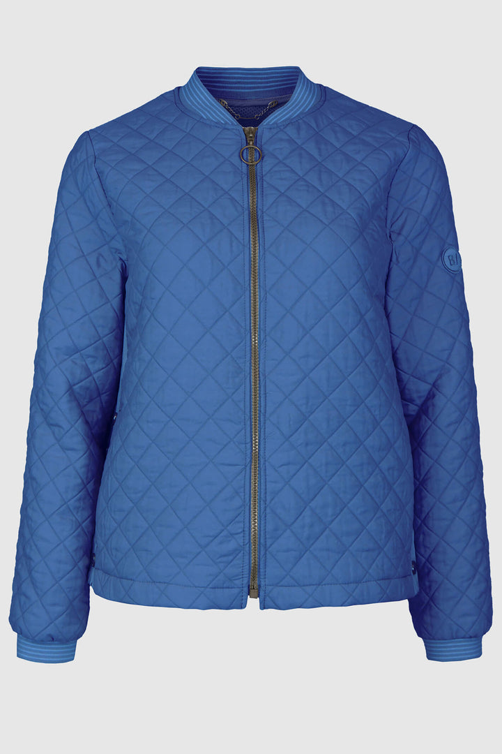 Bianca 84001 Abby Blue Star Short Padded Zip Front Jacket - Shirley Allum Boutique