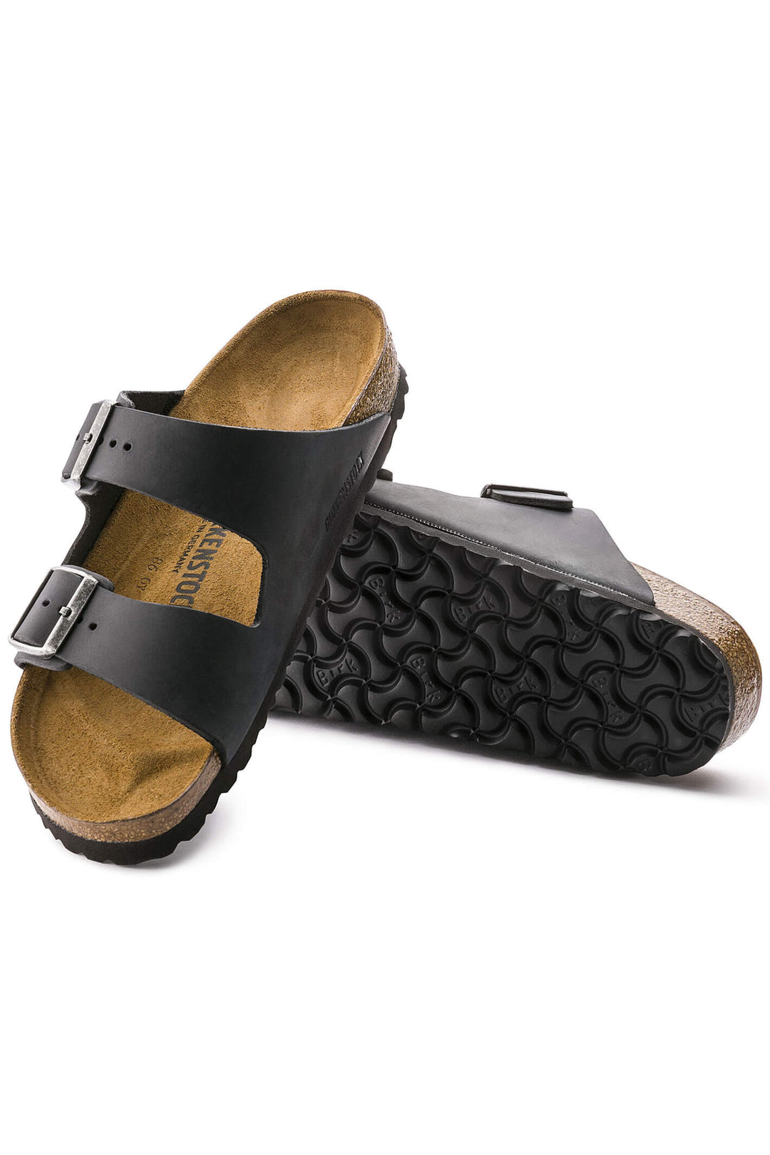Birkenstock Arizona 0552113 Black Oiled Leather Narrow Fit Sandal - Shirley Allum