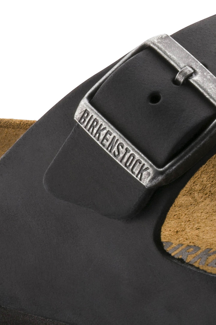 Birkenstock Arizona 0552113 Black Oiled Leather Narrow Fit Sandal - Shirley Allum