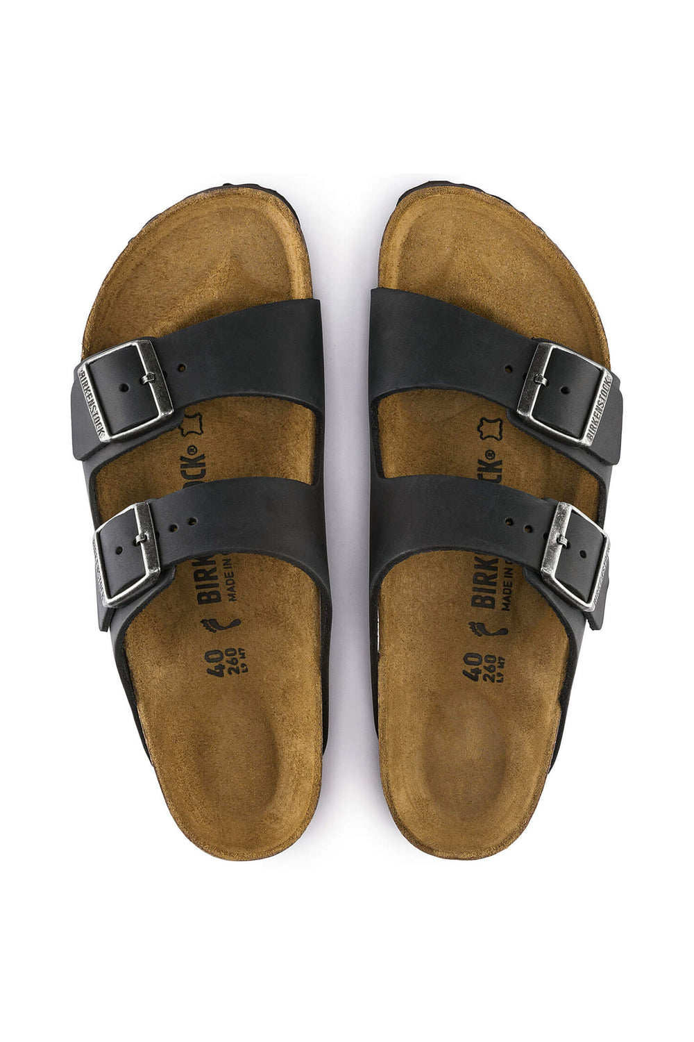 Birkenstock Arizona 0552113 Black Oiled Leather Narrow Fit Sandal - Shirley Allum
