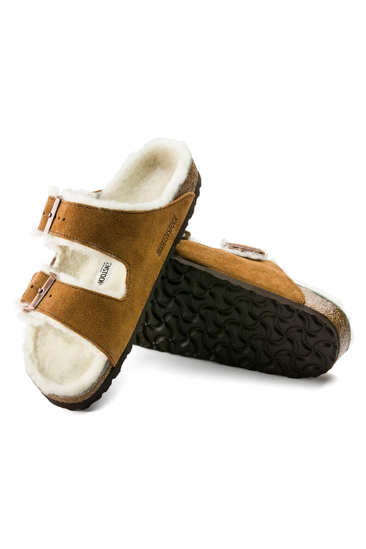 Birkenstock Arizona 1001128 Shearling Mink Regular Fit Slipper - Shirley Allum Boutique
