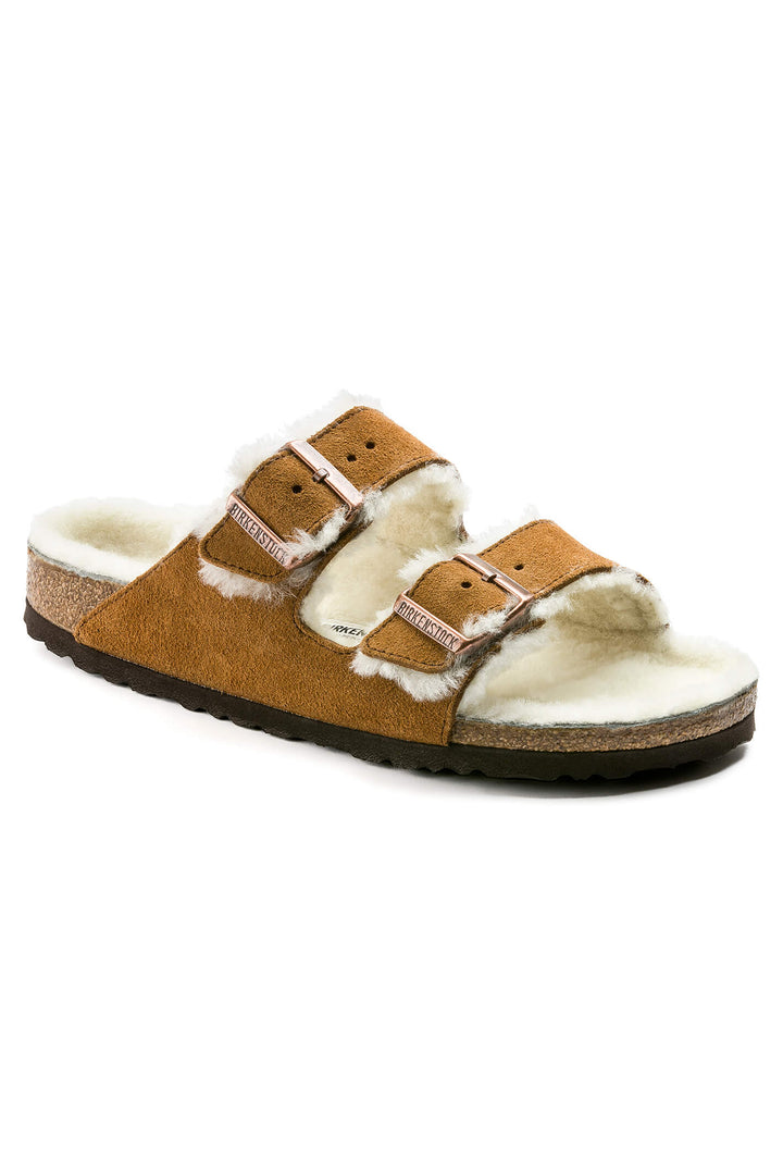 Birkenstock Arizona 1001128 Shearling Mink Regular Fit Slipper - Shirley Allum Boutique