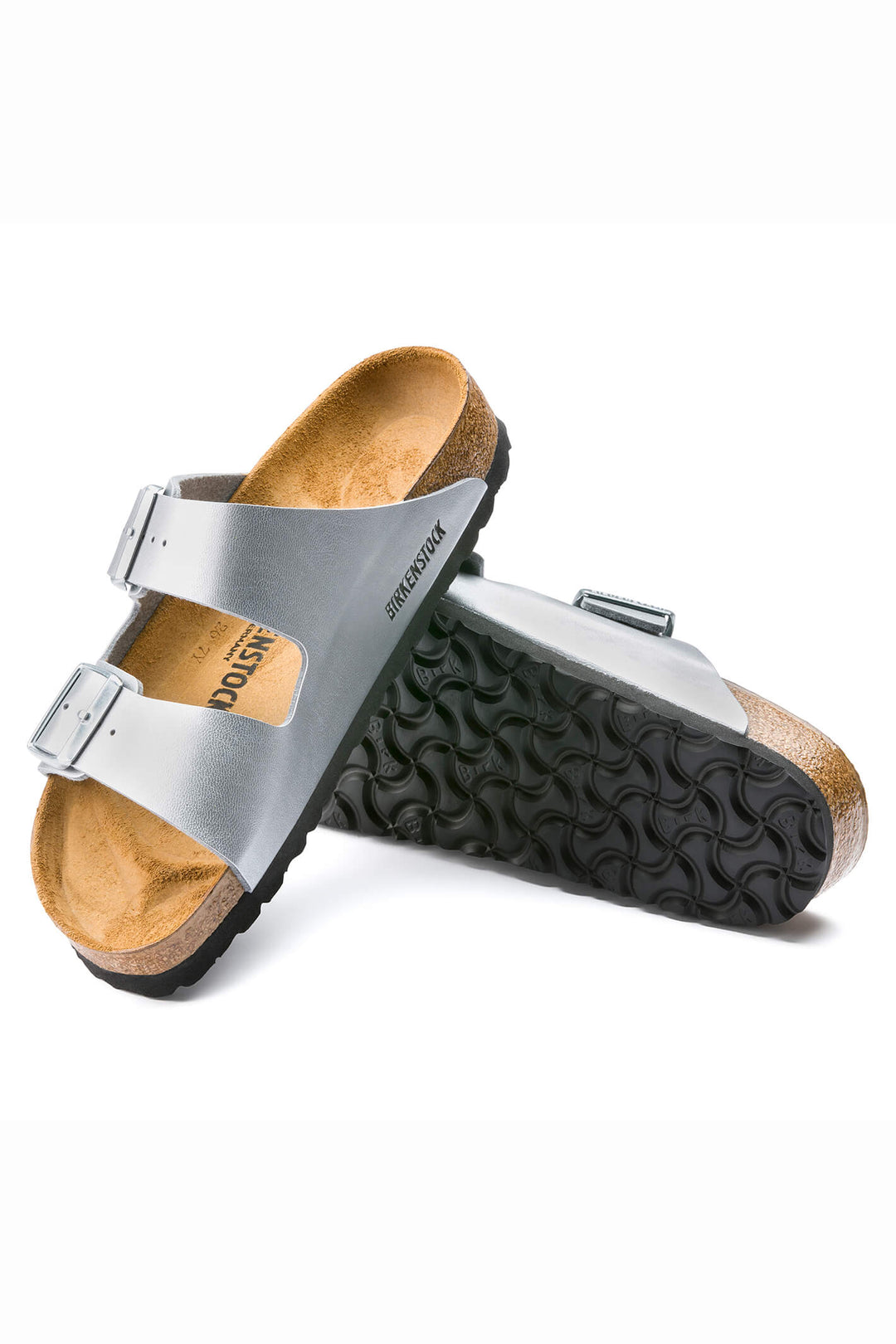 Birkenstock Arizona 1012283 Silver Narrow Fit Sandal - Shirley Allum Boutique