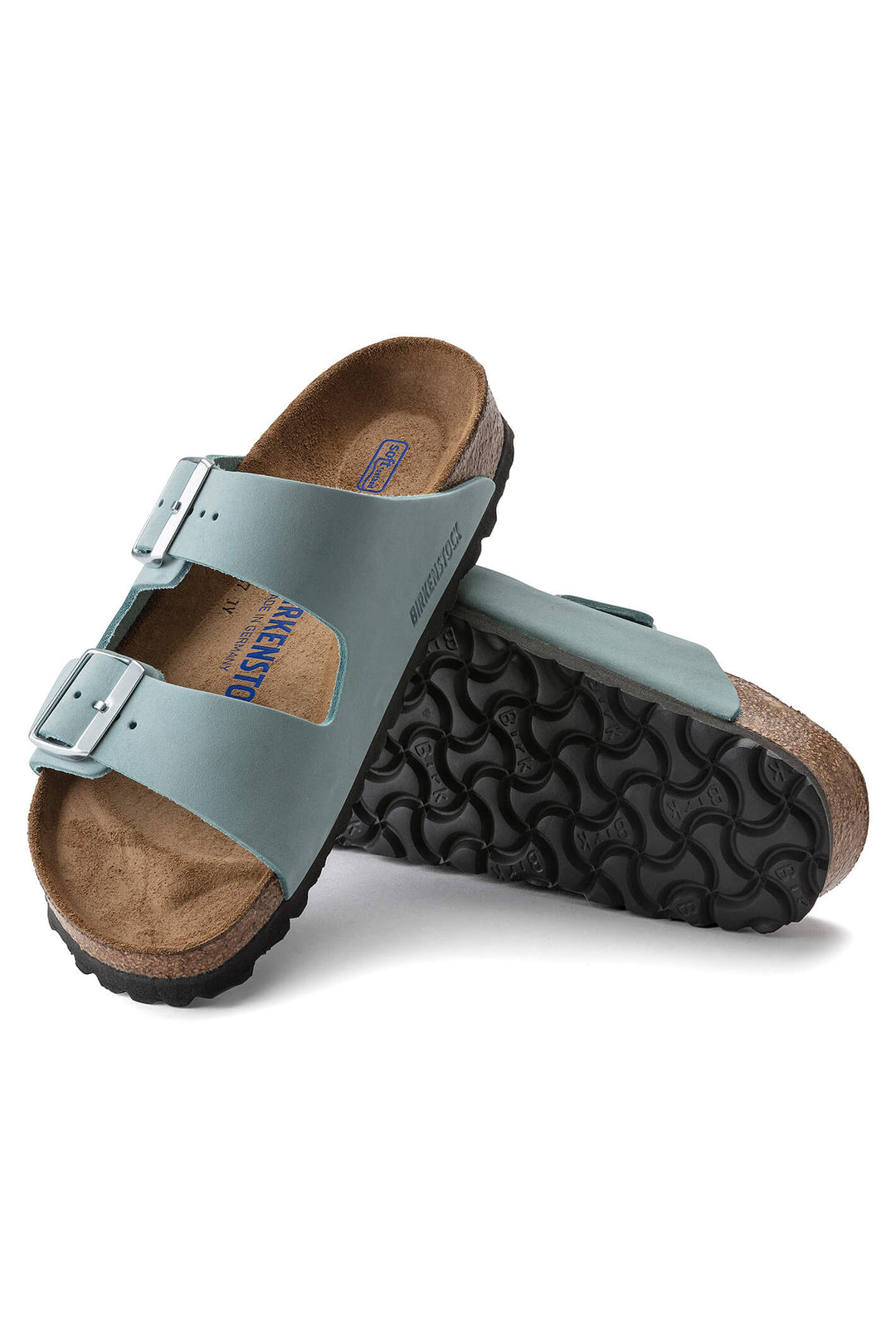 Birkenstock Arizona 1021446 Faded Aqua SFB Narrow Fit Sandal - Shirley Allum Boutique
