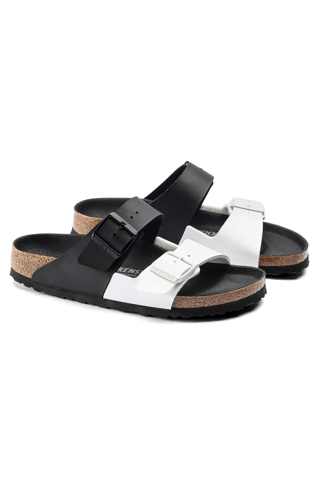 Birkenstock Arizona Split 1019712 Black White Narrow Fit Sandal - Shirley Allum Boutique