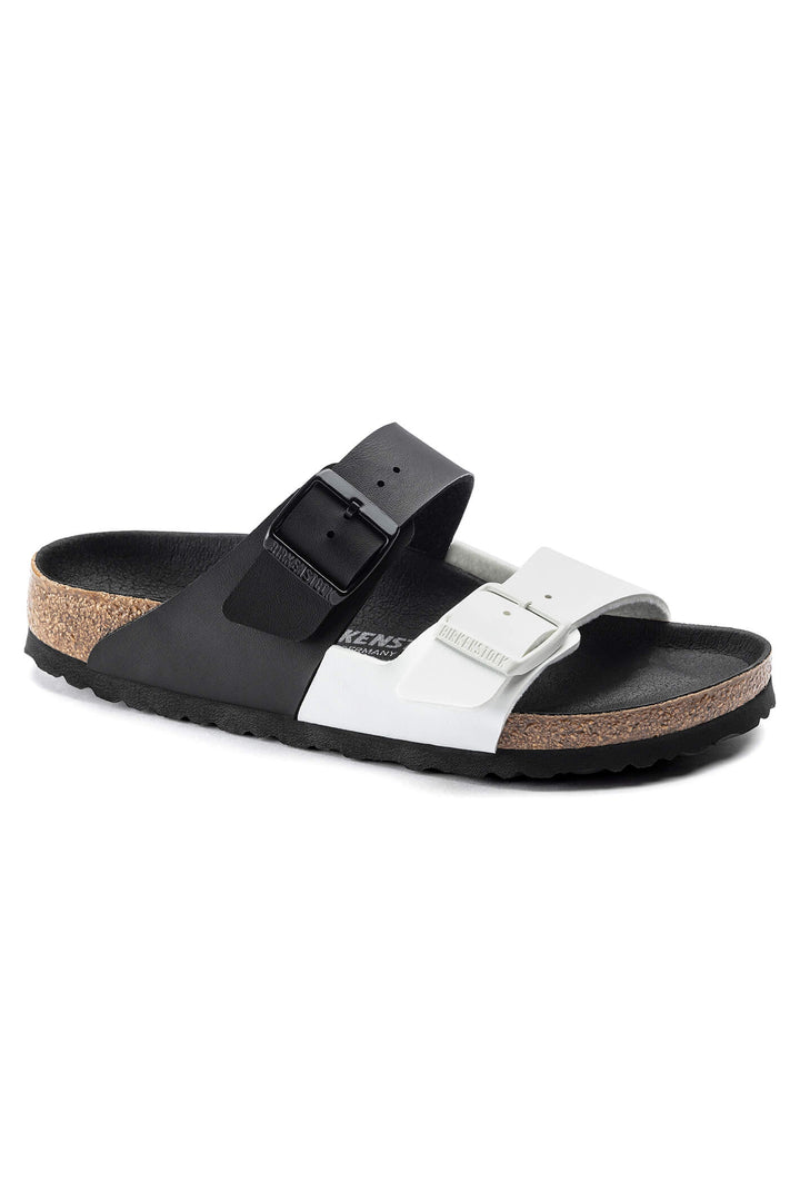 Birkenstock Arizona Split 1019712 Black White Narrow Fit Sandal - Shirley Allum Boutique