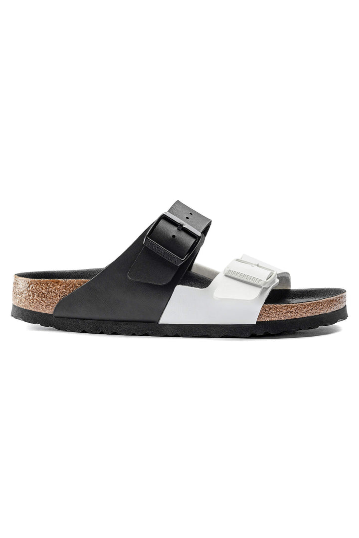 Birkenstock Arizona Split 1019712 Black White Narrow Fit Sandal - Shirley Allum Boutique