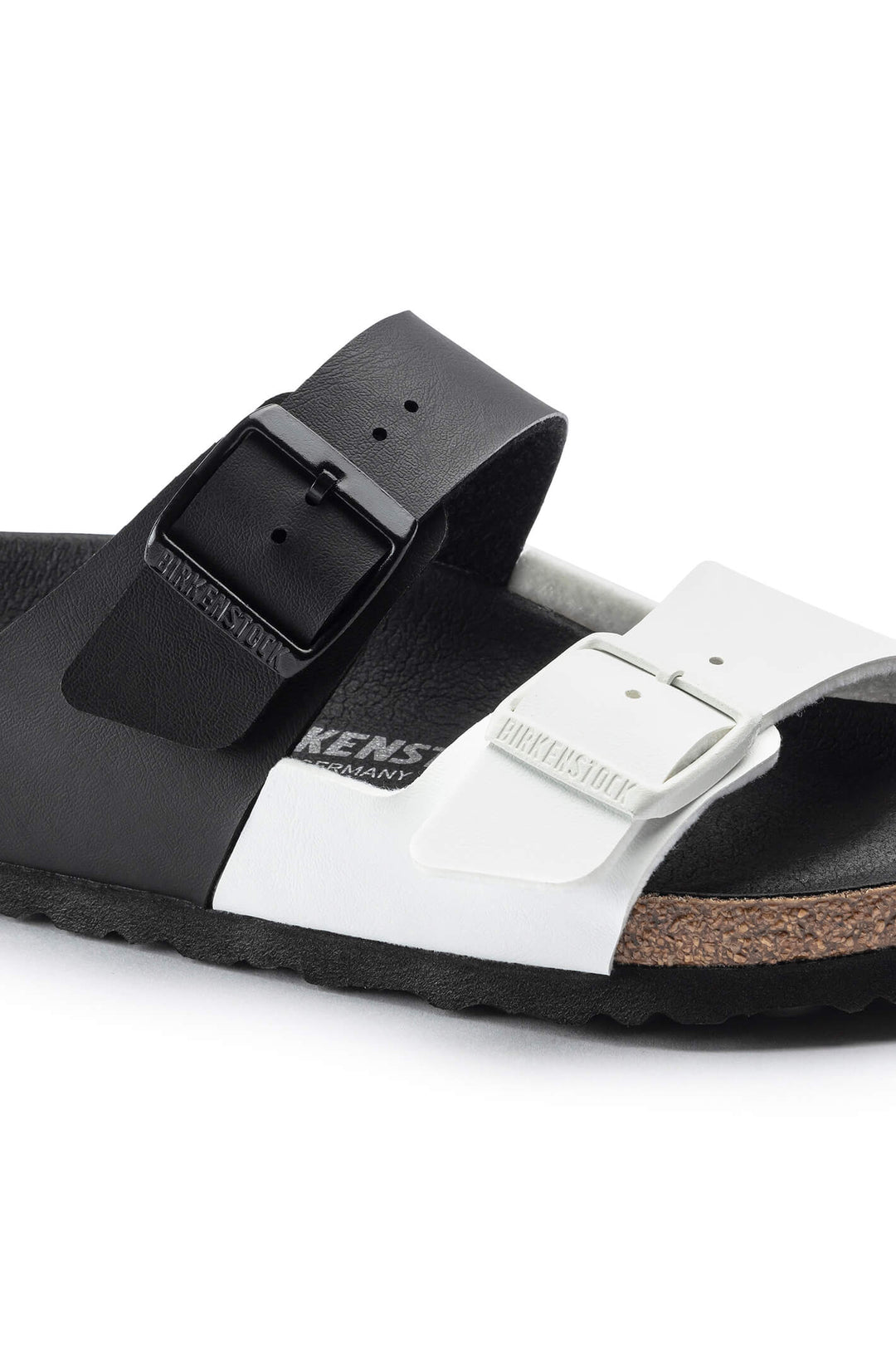 Birkenstock Arizona Split 1019712 Black White Narrow Fit Sandal - Shirley Allum Boutique