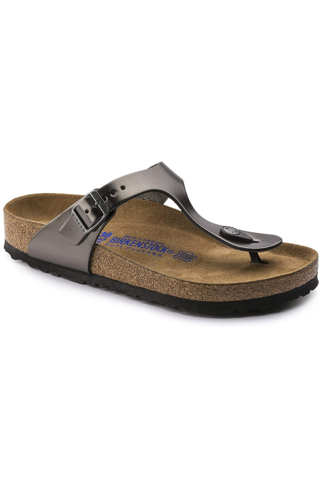 Birkenstock Gizeh BS 1003676 Metallic Anthracite Regular Fit Sandal - Shirley Allum Boutique
