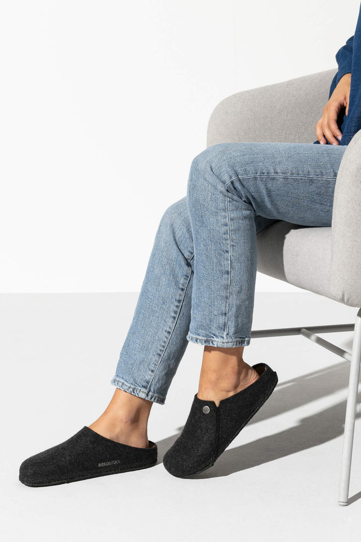 Birkenstock Zermatt Rivet 1014931 Anthracite Narrow Fit Slipper - Shirley Allum Boutique