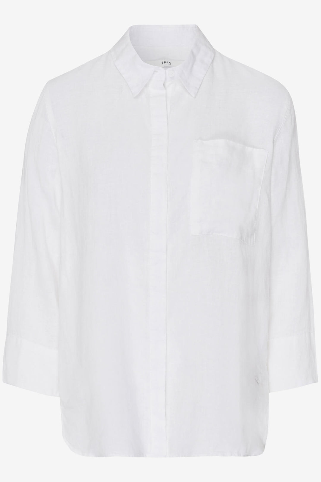 Brax 42-7038-99 Vicki White Linen Shirt - Shirley Allum Boutique